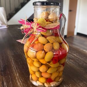 Decorative Jar with Mixed Olives